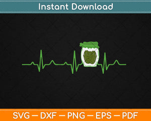 Heart in a Pickle Jar Svg Design Cricut Printable Cutting Files