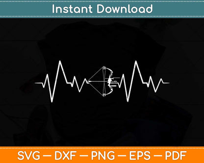 Heartbeat Archery Svg Png Dxf Digital Cutting File