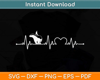 Heartbeat Honey Badger Svg Png Dxf Digital Cutting File