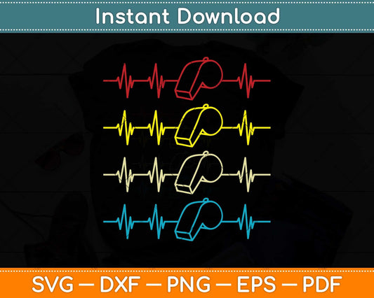 Heartbeat Referee Svg Png Dxf Digital Cutting File
