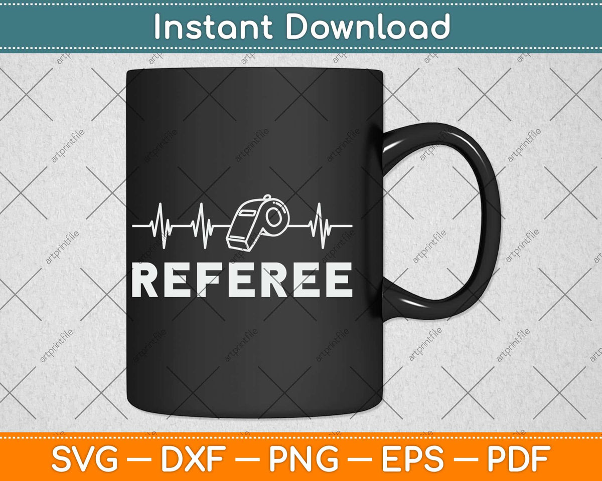 Heartbeat Referee Svg Png Dxf Digital Cutting File