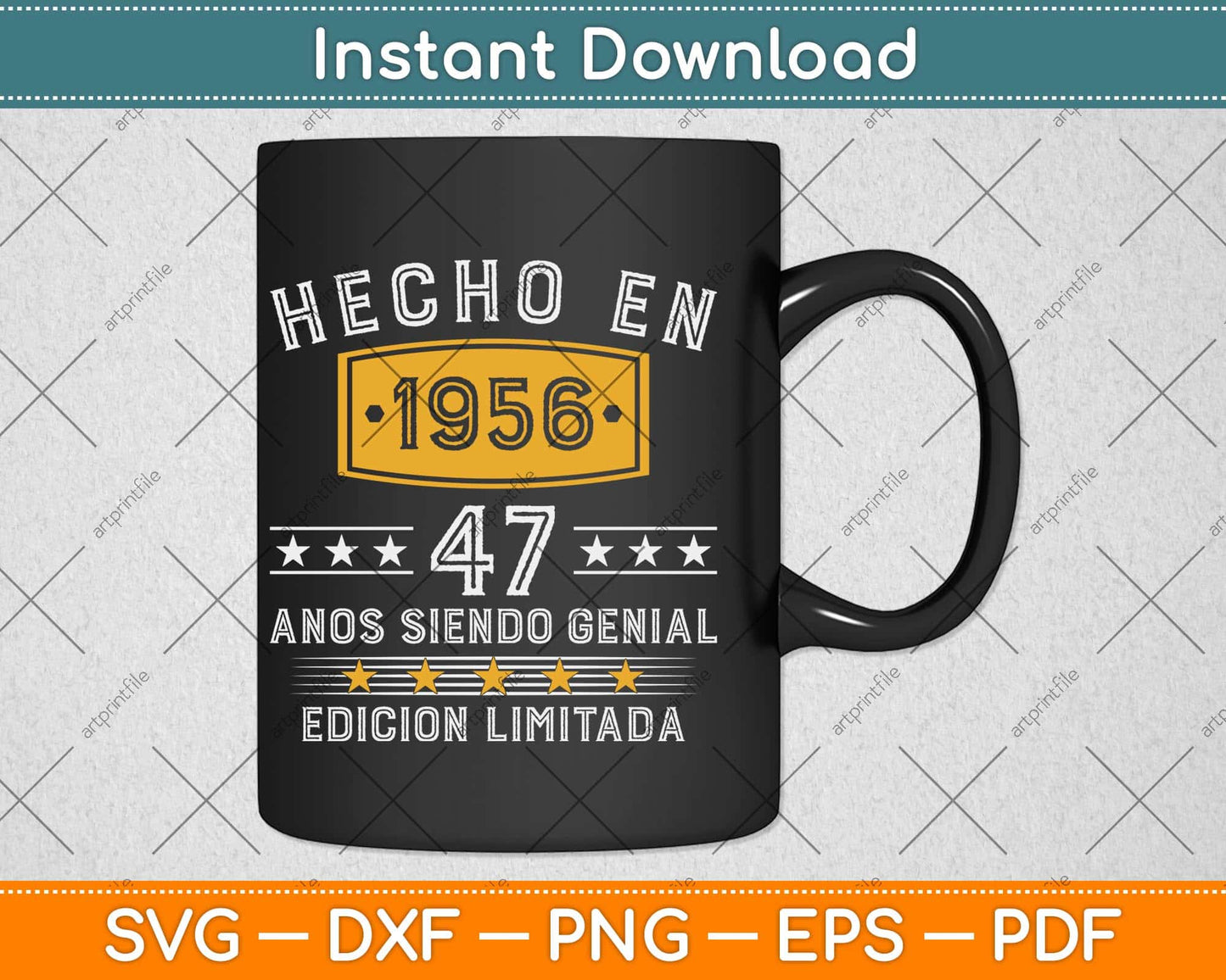 Hecho En 1974 Regalo Para Hombre Mujer 47 Años Cumpleaños Svg Png Dxf File