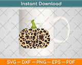 Hello Fall Animal Print Leopard heart Pumpkin Fall Halloween Svg Png Dxf Cutting File
