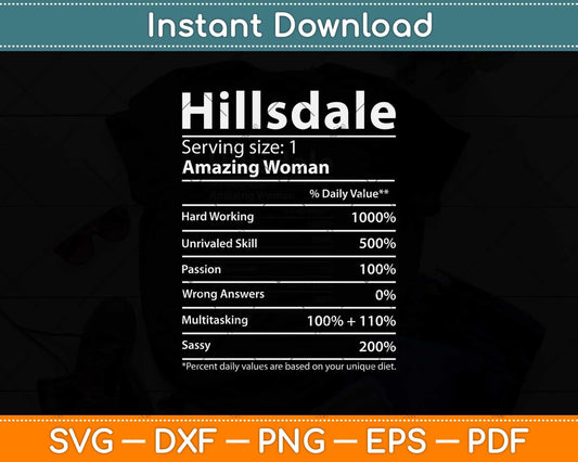 Hillsdale Girl Nj New Jersey Funny City Home Roots Usa Svg Png Dxf Digital Cutting File