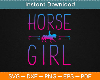 Horse Girl Svg Design Cricut Printable Cutting Files