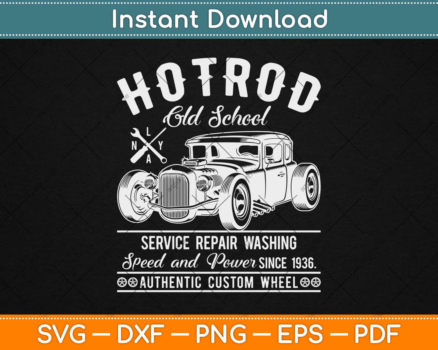 Hot Rod Old School Speed And Power Svg Design Cricut Printable Cutting Files