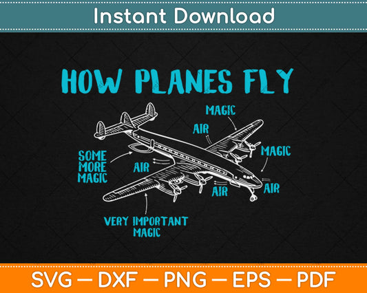 How Planes Fly Funny Aerospace Engineer Engineering Svg Design Cricut Cutting Files