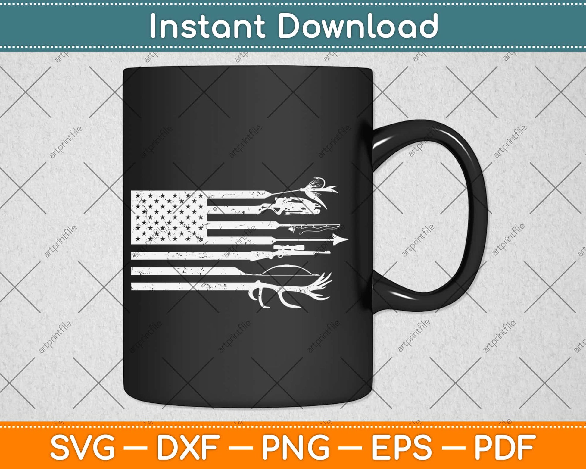 american flag with fishing pole svg Hunting And Fishing American Flag Svg Png Design Digital Craft Cut File – artprintfile