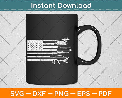 Hunting And Fishing American Flag Svg Design Cricut Printable Cutting Files