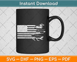 Hunting And Fishing American Flag Svg Design Cricut Printable Cutting Files