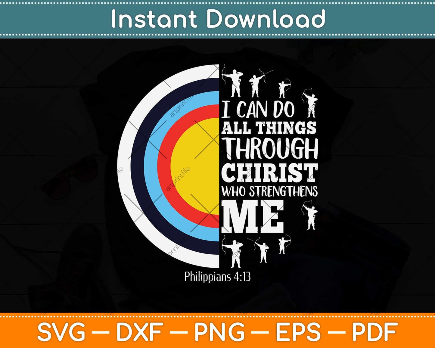 I Can Do All Thing Through Christ Who Strengthens Me Svg Png Dxf Digital Cutting File