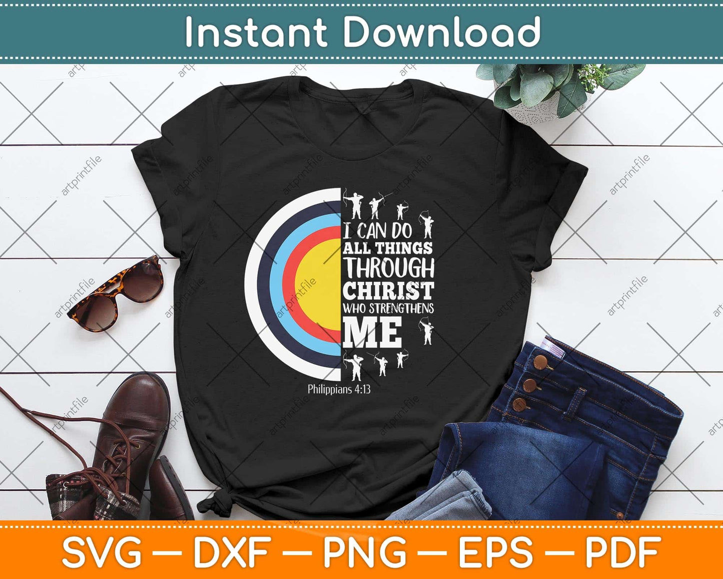 I Can Do All Thing Through Christ Who Strengthens Me Svg Png Dxf Digital Cutting File