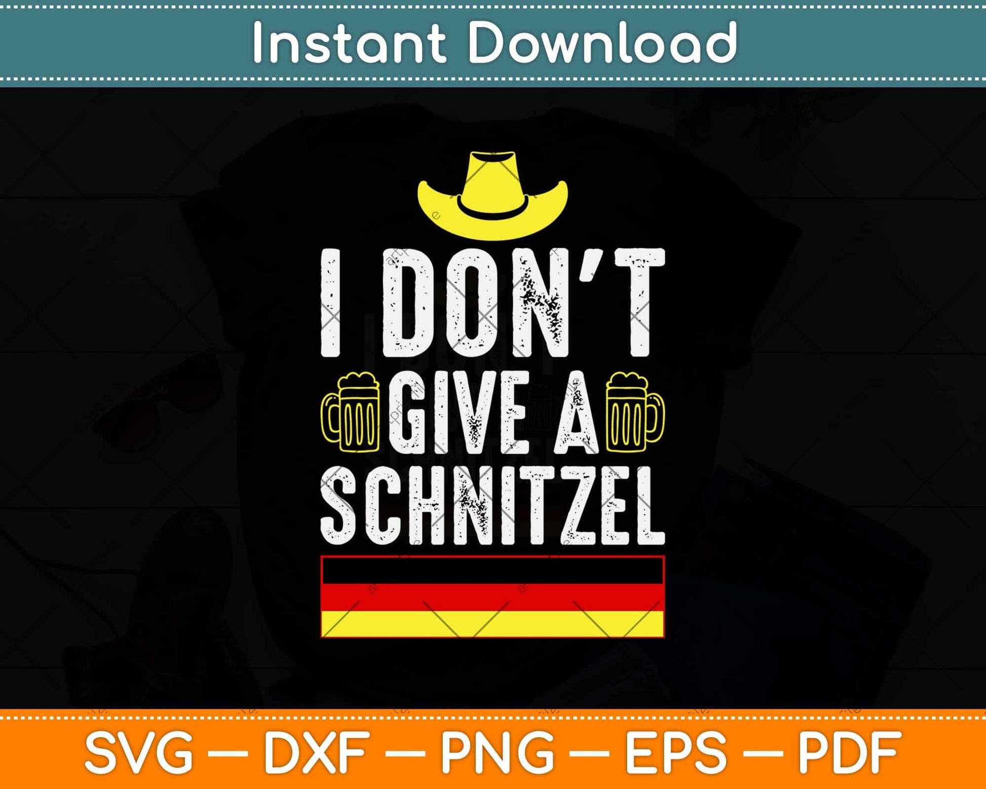 I Don't Give A Schnitzel Funny German Gift For Oktoberfest Svg Design