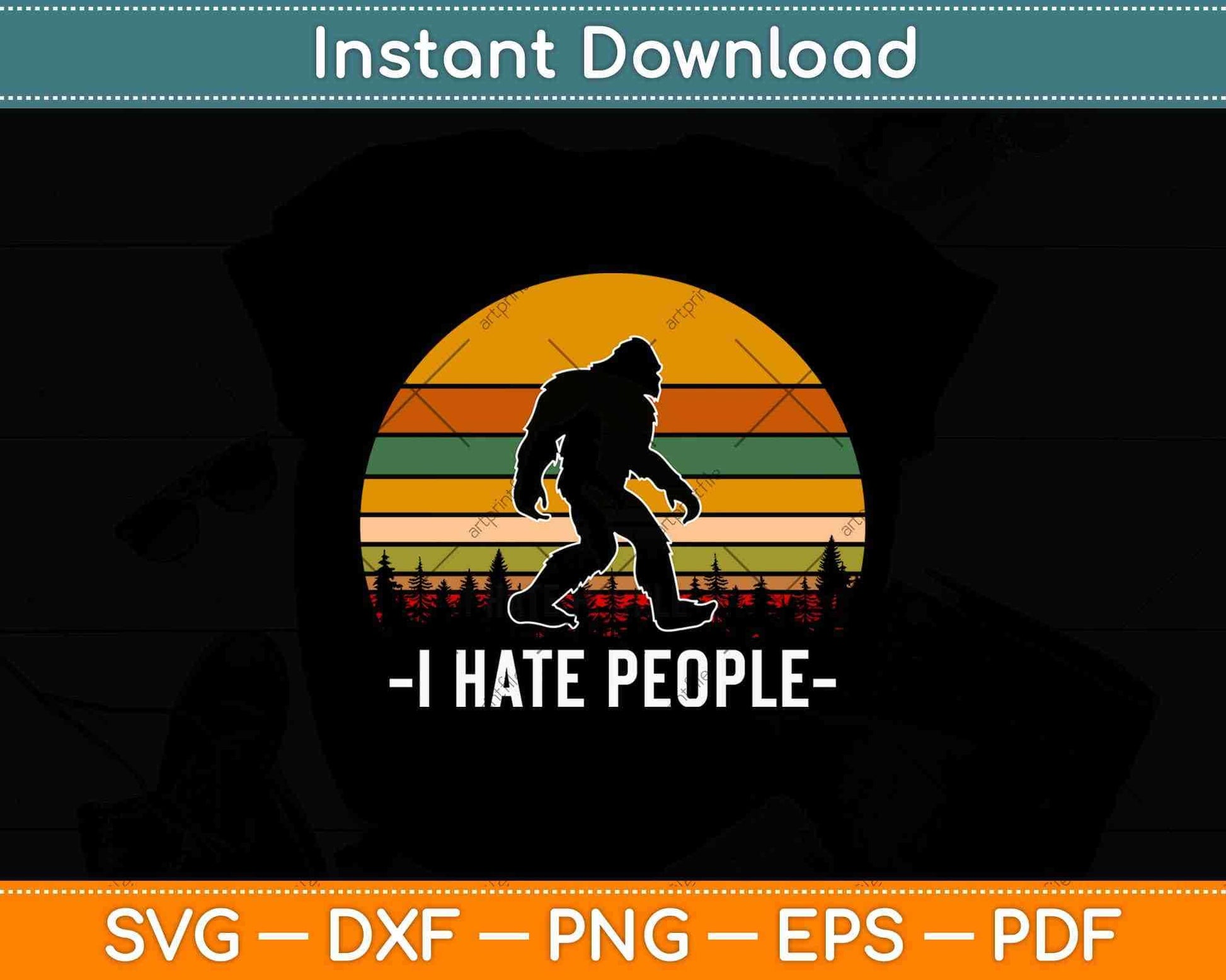 I Hate People Svg Png Dxf Digital Cutting File