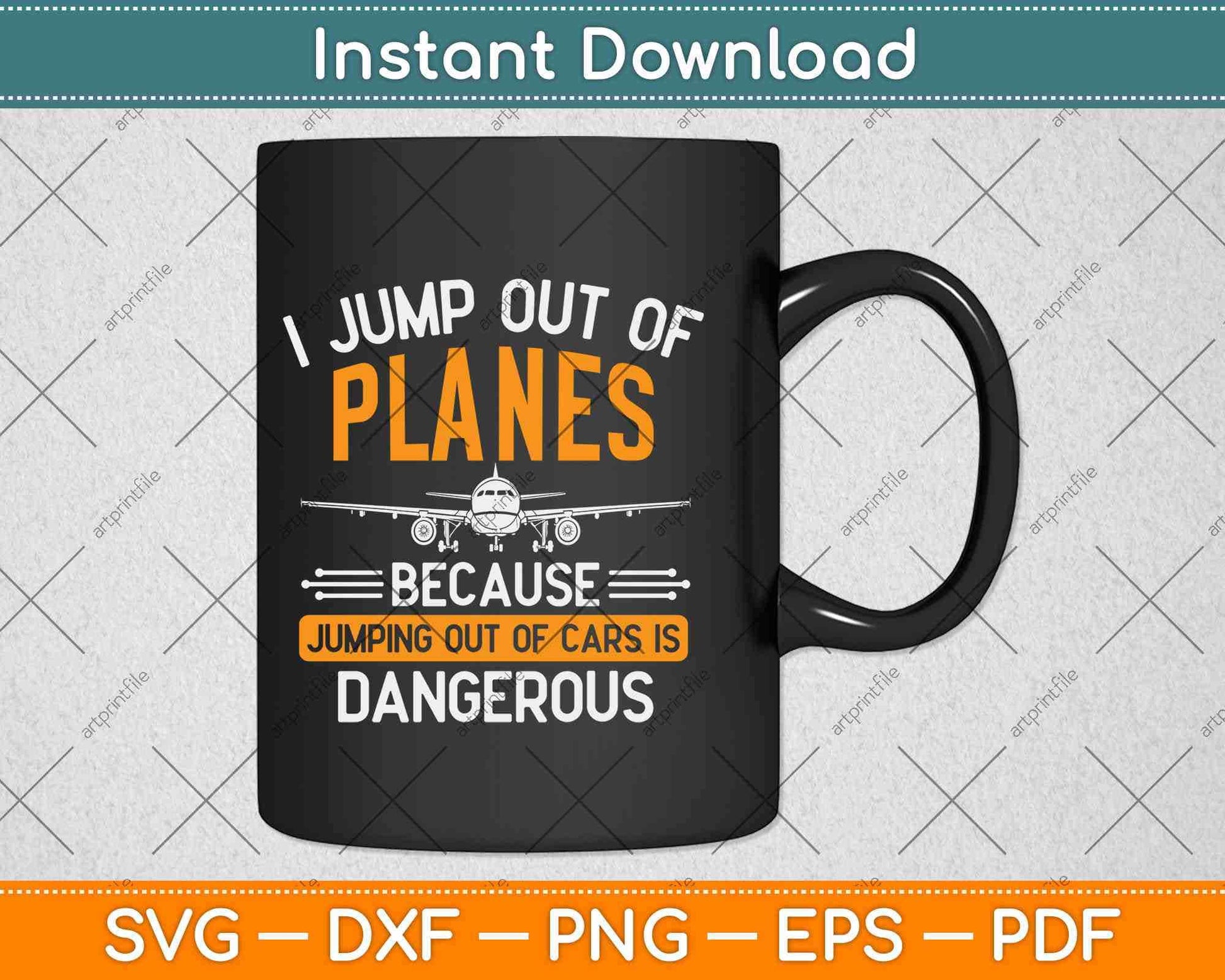 I Jump Out Of Planes Because Jumping Skydiving Svg Design