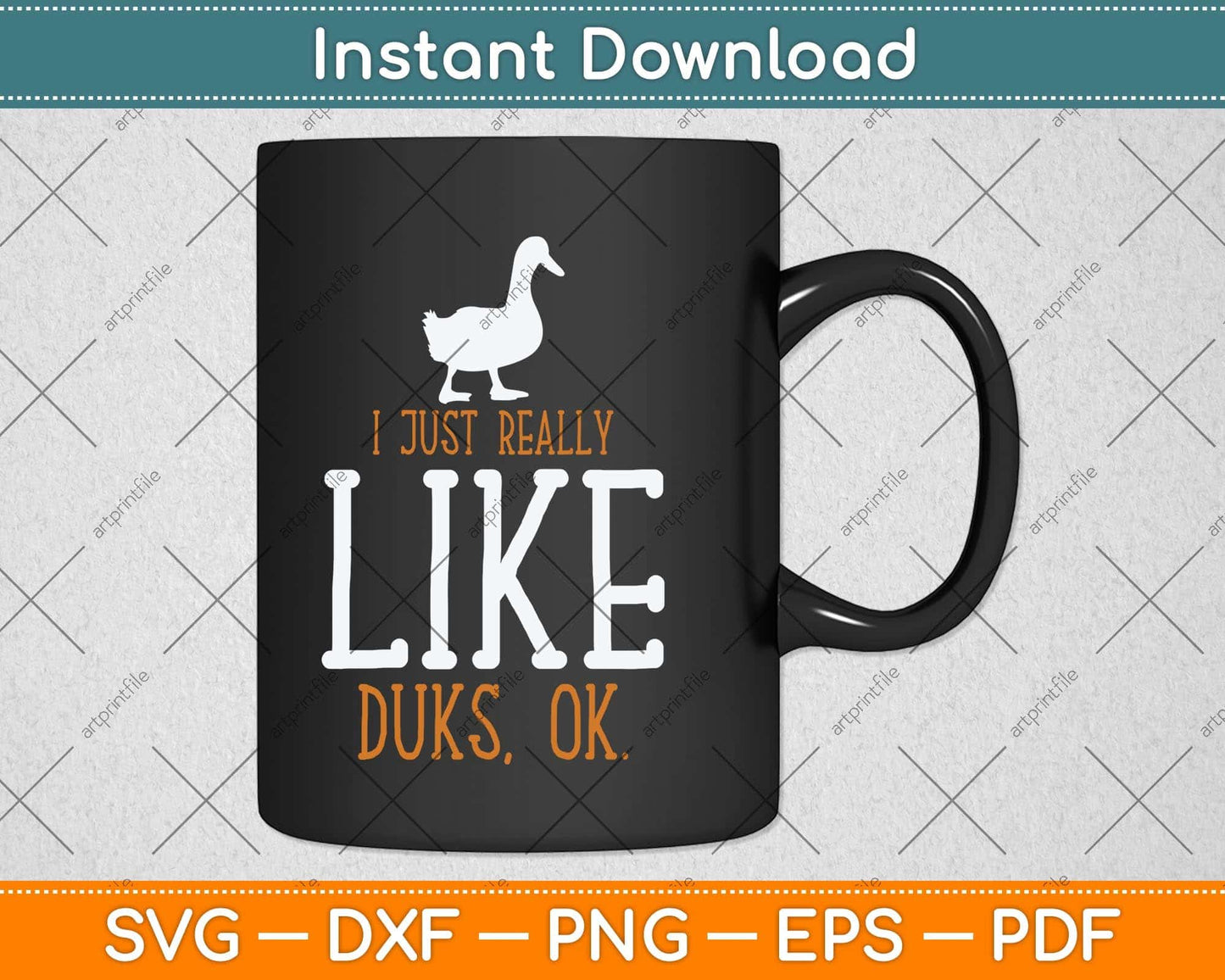 I Just Really Like Ducks, Ok Fathers Day Svg Png Dxf Digital Cutting File