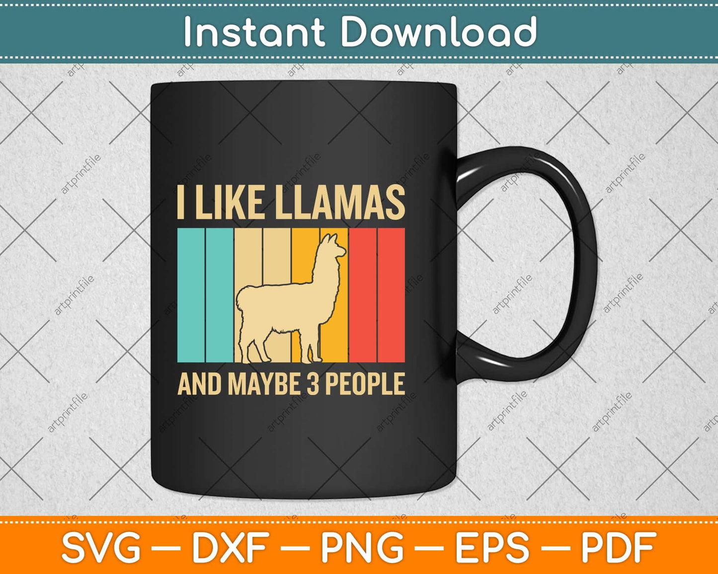 I Like Llamas And Maybe 3 People Funny Llama Svg Png Dxf Digital Cutting File