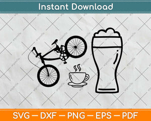 I Love Bikes and Beer Bicycle Cycling Svg Design Cricut Printable Cutting Files