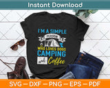 I Love Dogs Camping and Coffee Funny Svg Design Cricut Printable Cutting Files