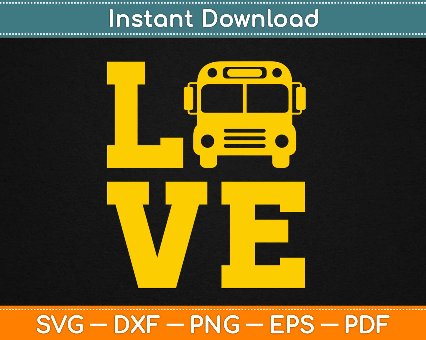 I Love School Bus Driver Svg Design Cricut Printable Cutting Files