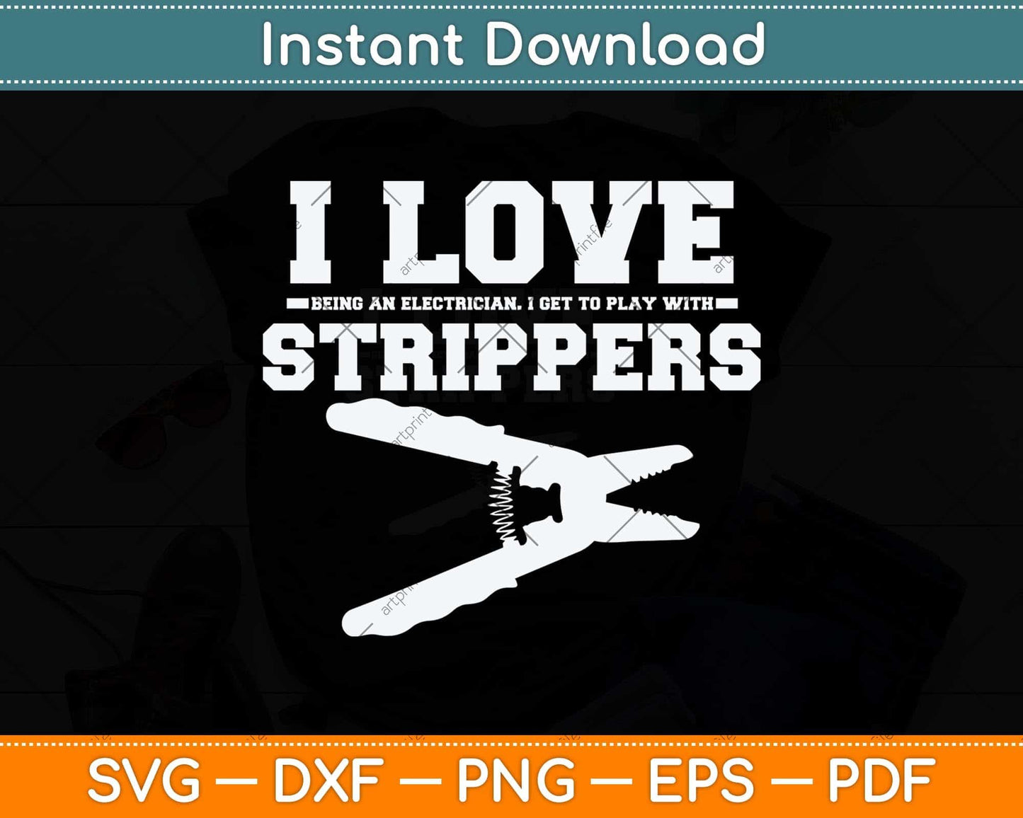 I Love Strippers Funny Electrician Funny Svg Png Dxf Digital Cutting File