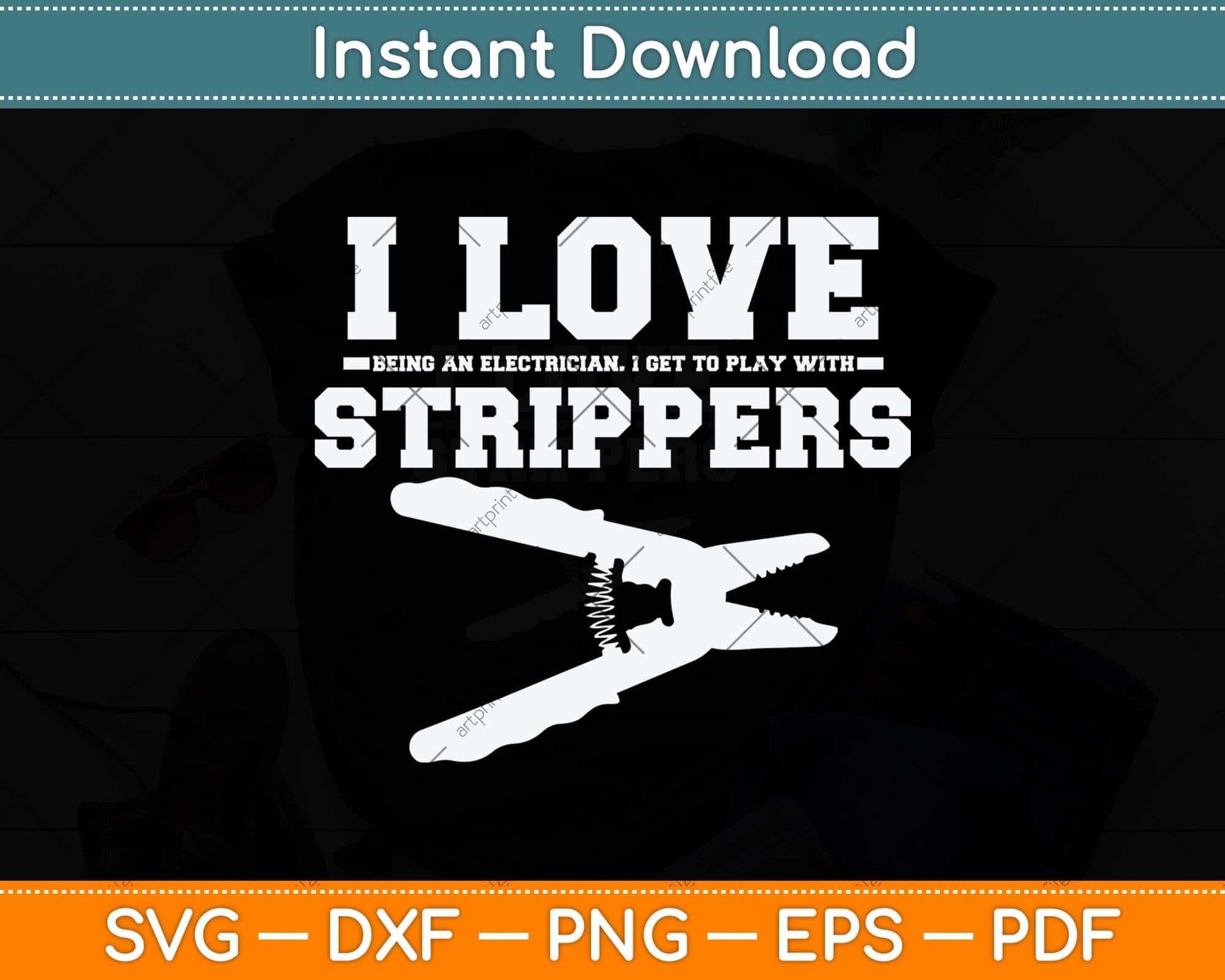 I Love Strippers Funny Electrician Funny Svg Png Dxf Digital Cutting File