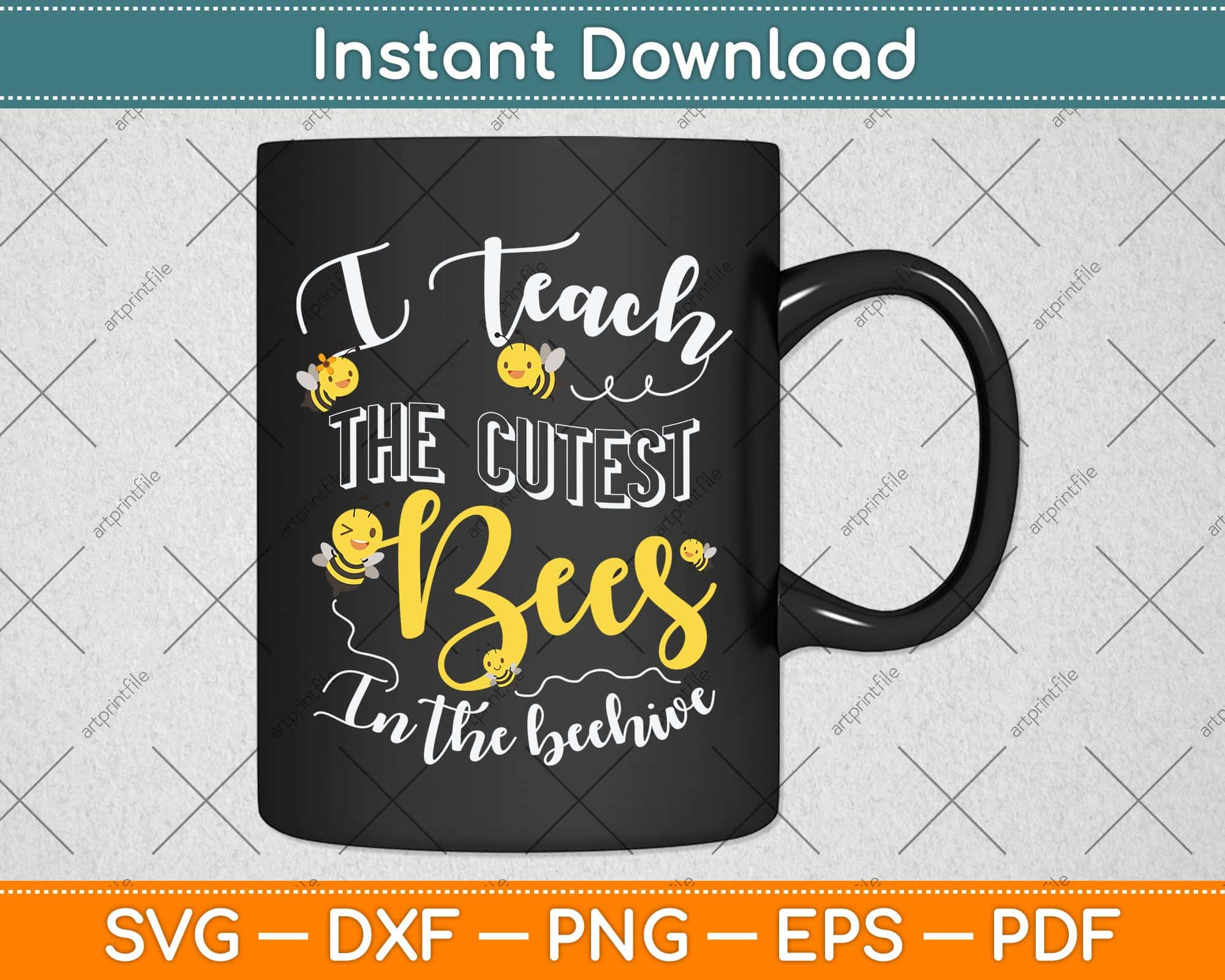 I teach the cutest bees in the beehive, bee svg, bee clipart - Inspire  Uplift