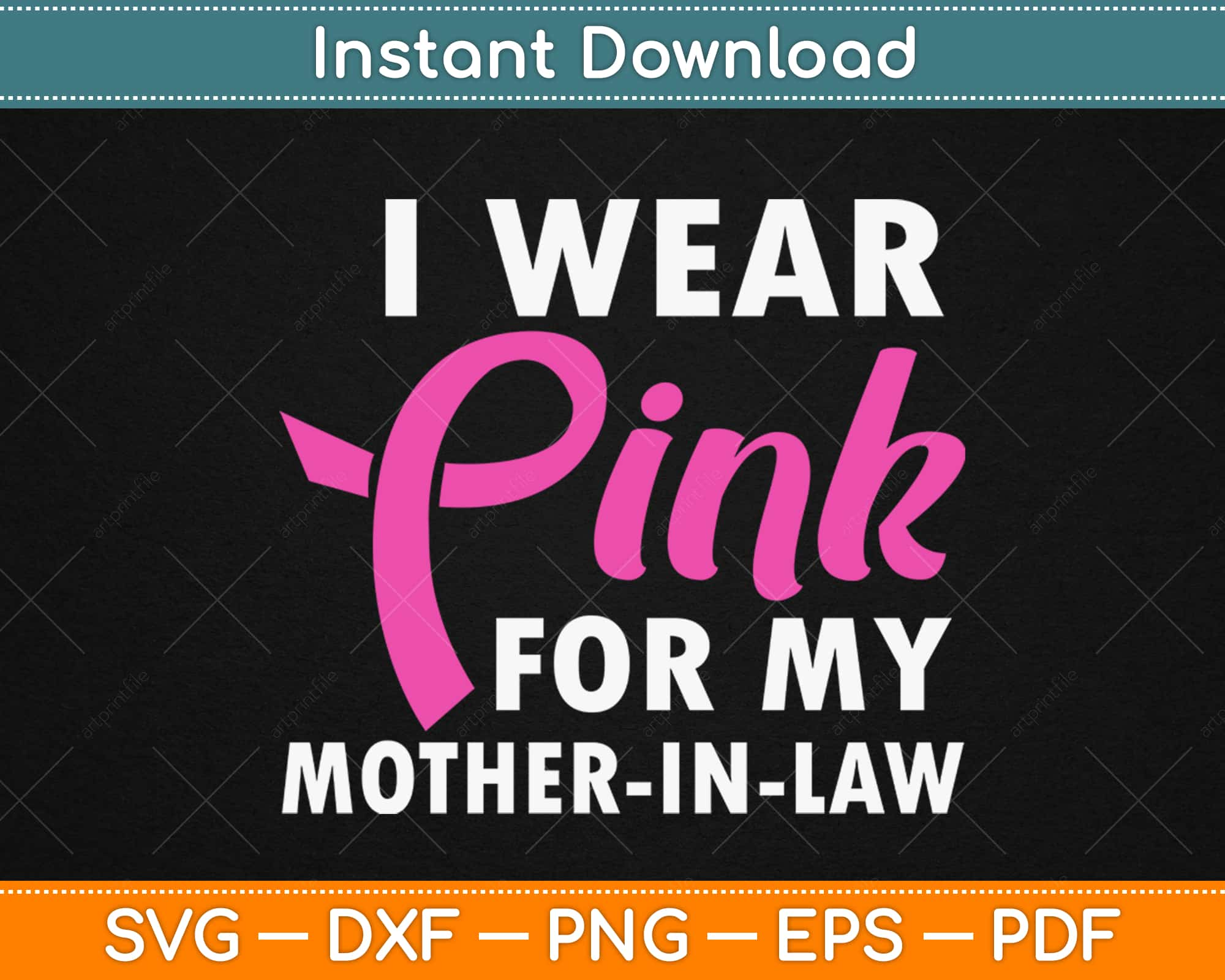 I Wear Pink For My Mother In Law Breast Cancer Awareness Tee Shirt