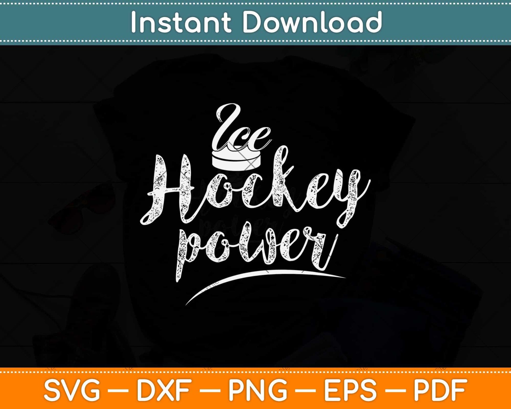 Ice Hockey Power Svg Design Cricut Printable Cutting File