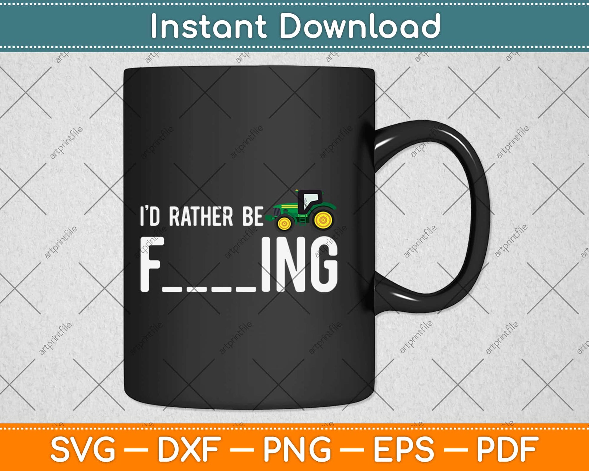 I'd Rather Be Farming Funny Farmer Svg Design Cricut Printable Cutting Files