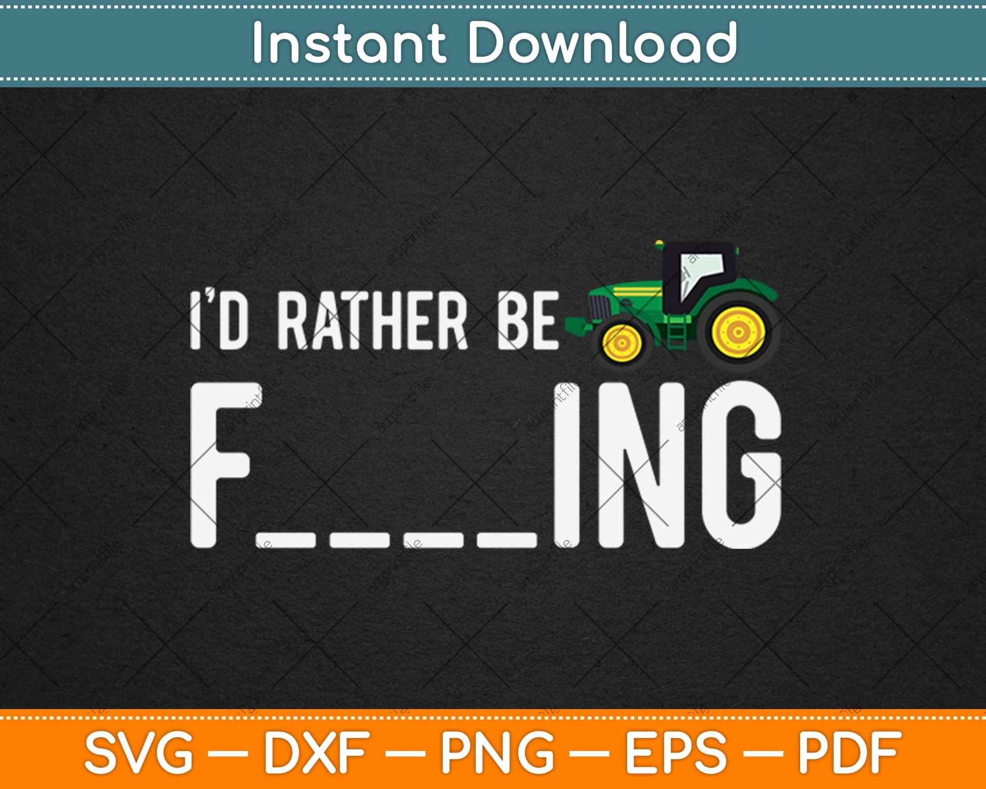 I'd Rather Be Farming Funny Farmer Svg Design Cricut Printable Cutting Files