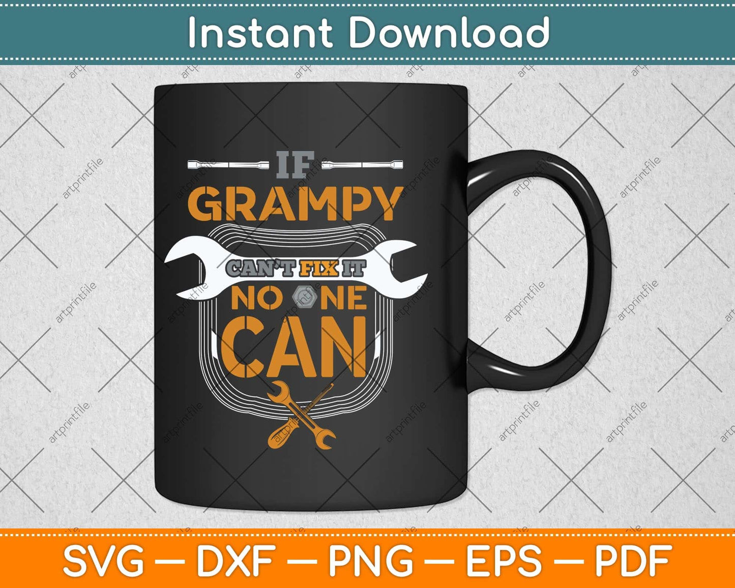 If Grandpa Can't Fix It No One Can Funny Handyman Fathers Day Svg Cutting File