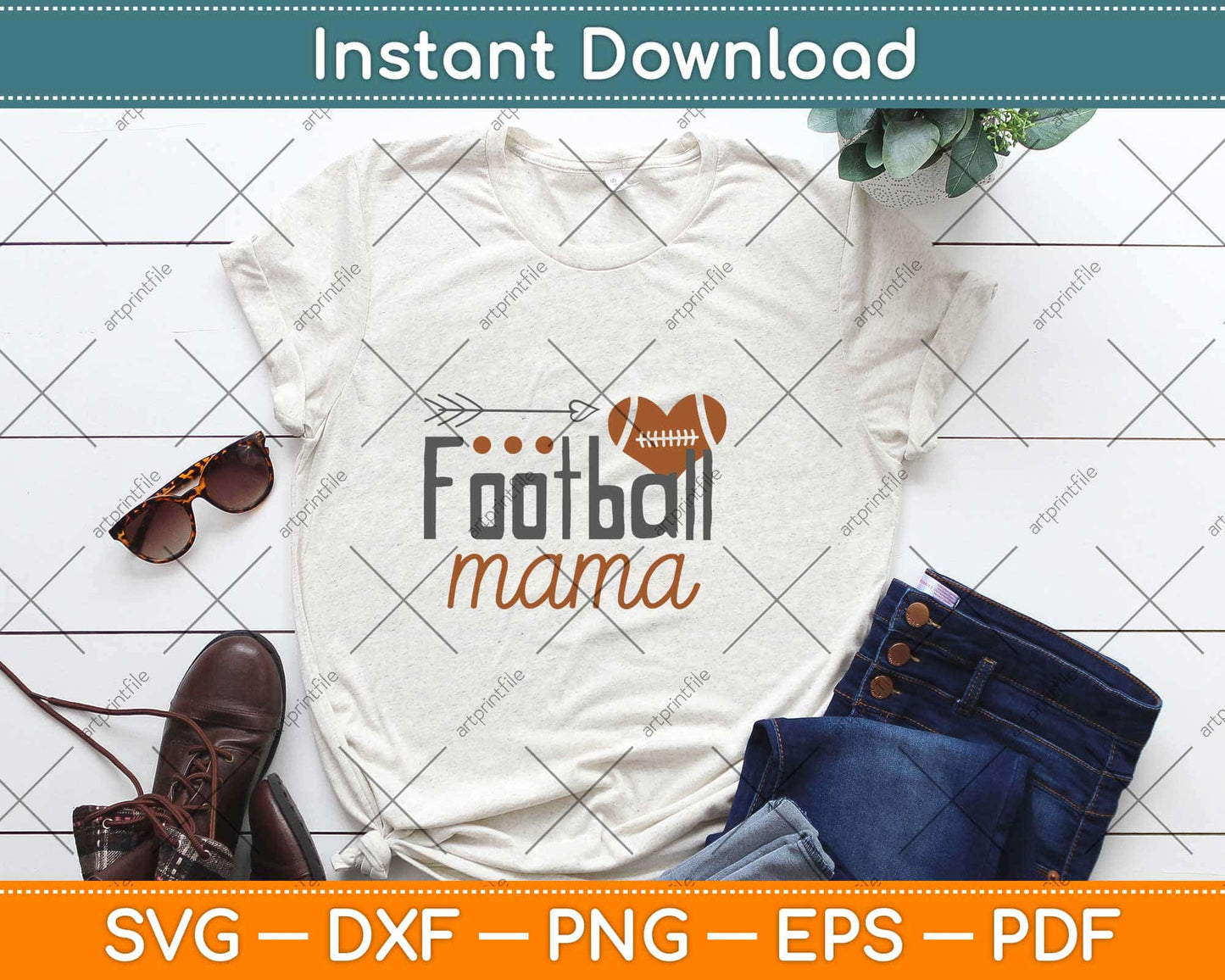 I'll Always Be His Biggest Fan Football Moma Svg Design Cricut Printable Files