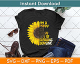 I'm A Happy Go Lucky Ray Of Freaking SunShine Sunflower Svg Png Dxf Cutting File