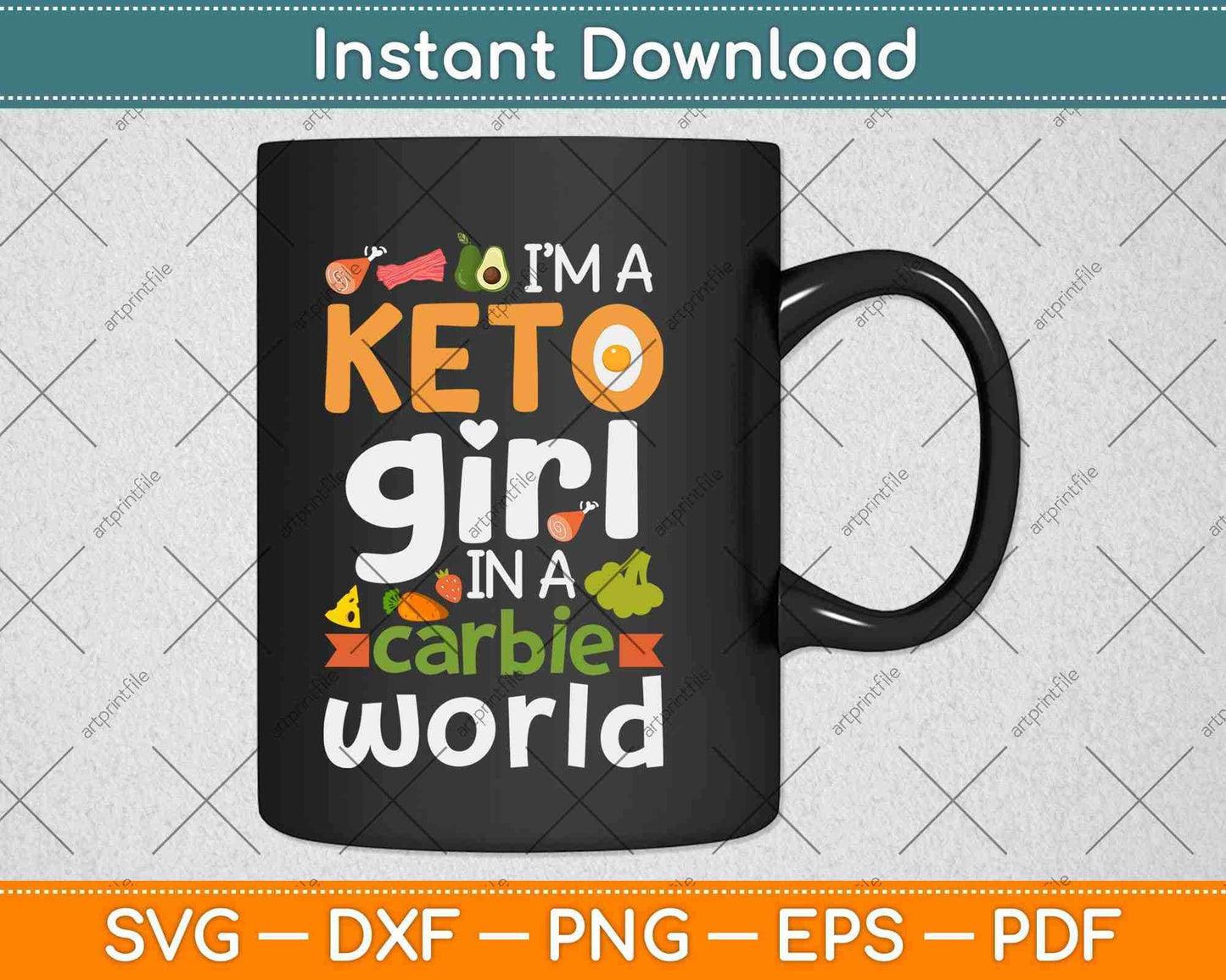 I’m A Keto Girl In A Carbie World Keto Diet Svg Design Cricut Printable Cutting File