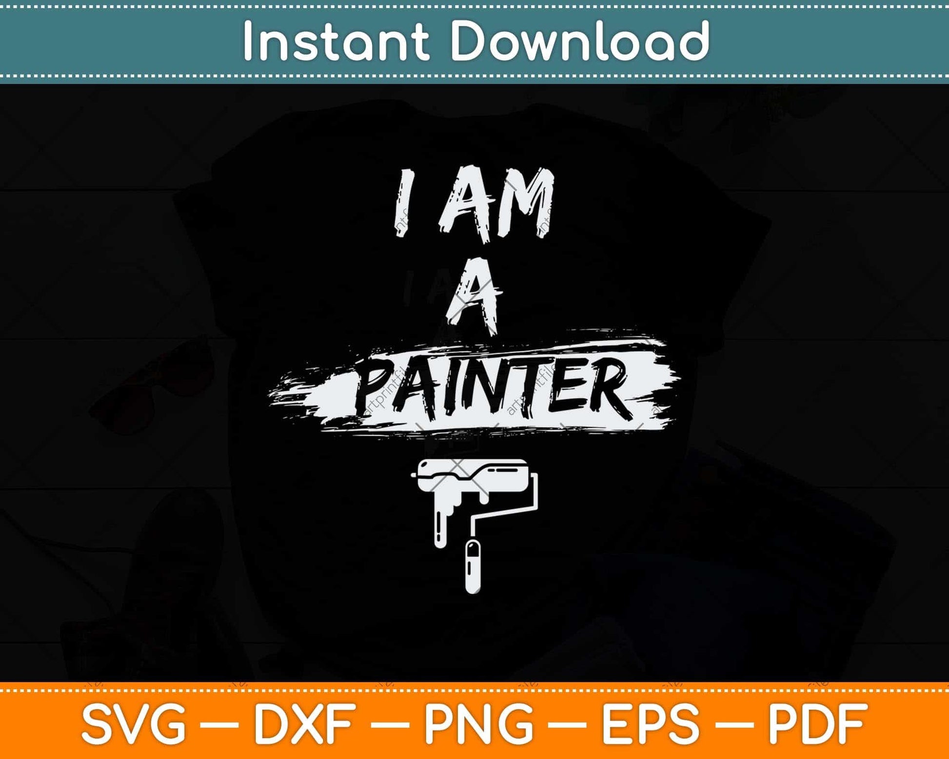 I'm A Painter Job Wall Birthday Svg Png Dxf Digital Cutting File