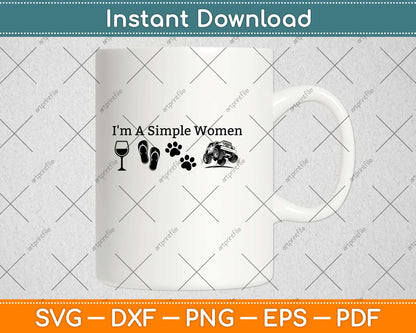 I'm A Simple Woman Love Jeep Svg Design Cricut Printable Cutting Files