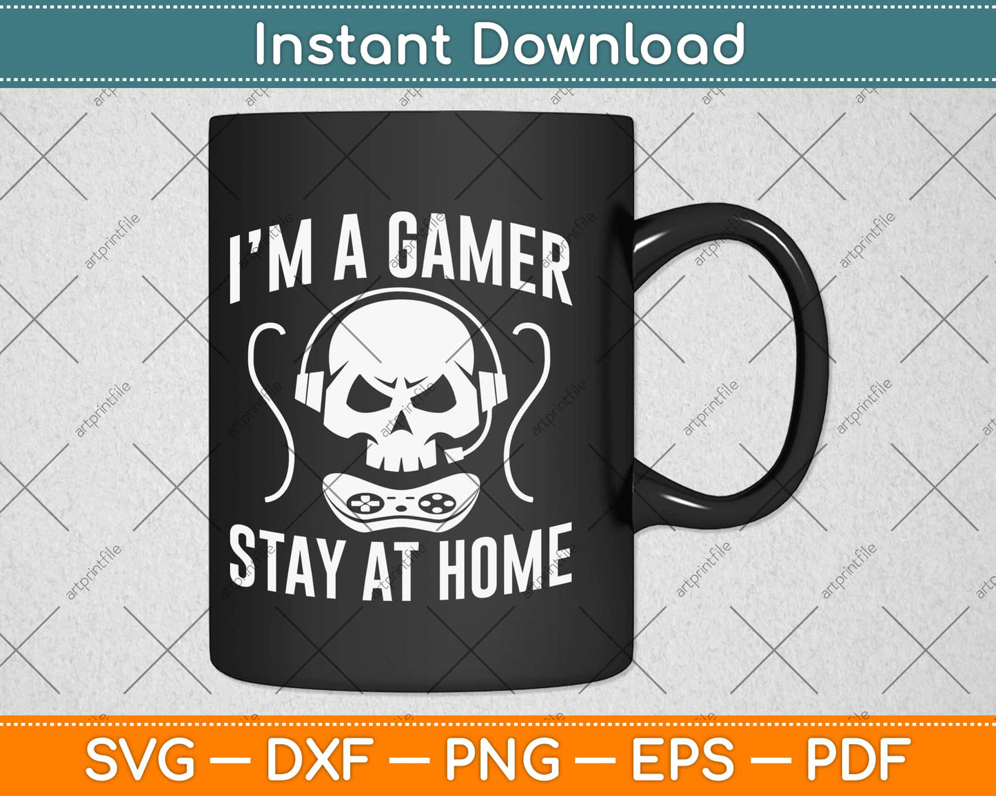 I'm Gamer Stay At Home Svg Design Cricut Printable Cutting Files