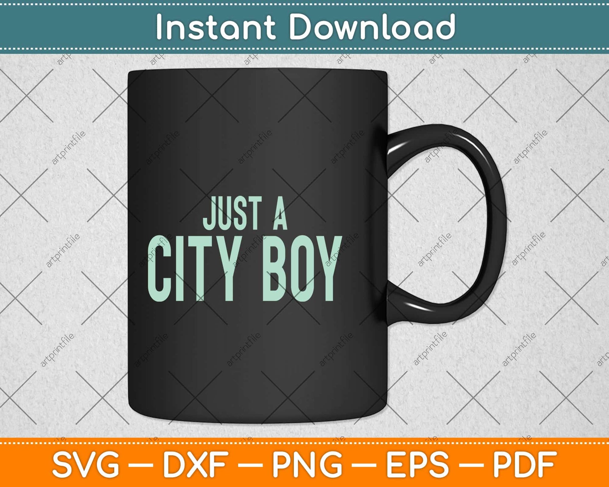 I'm Just A City Boy Born & Raised In The City Svg Png Dxf Digital Cutting File
