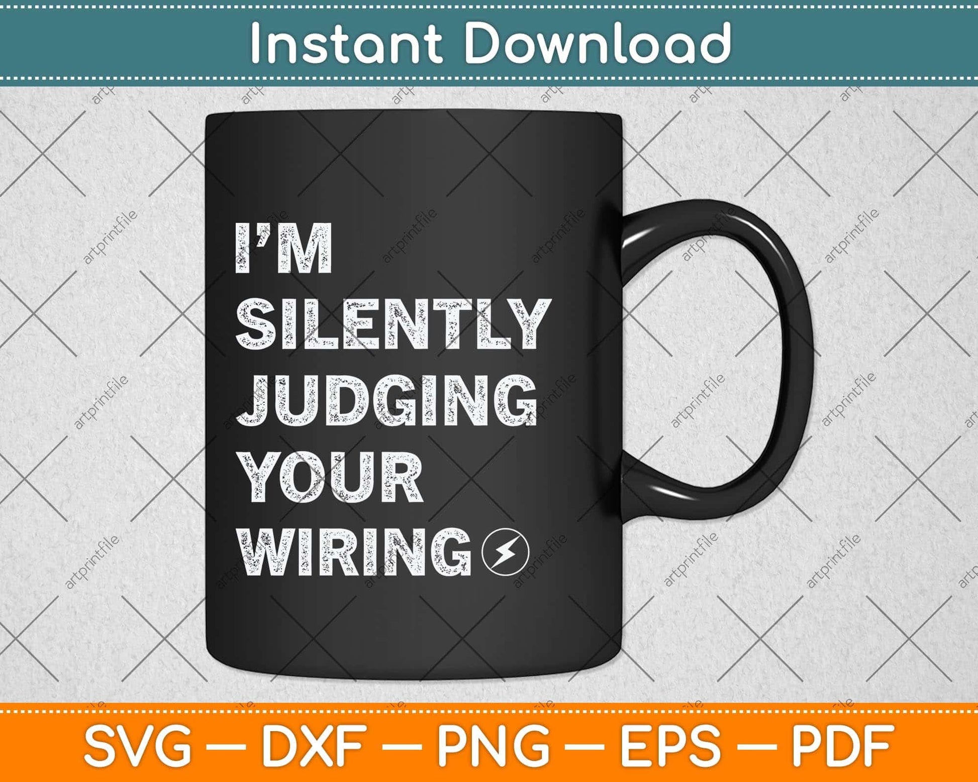 I'm Silently Judging Your Wiring Funny Electrician Svg Png Dxf Digital Cutting File