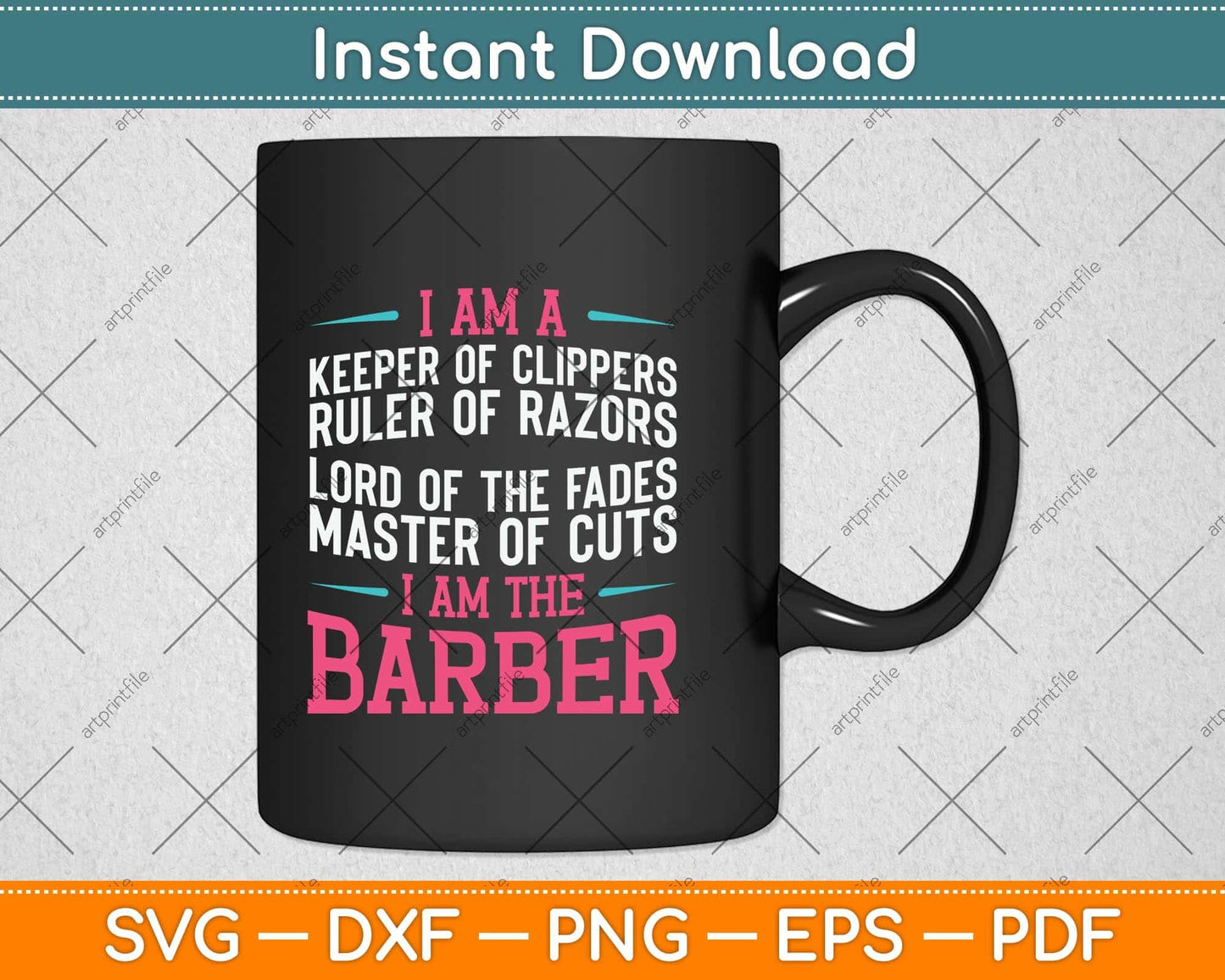I'm The Barber Hairstylist Hairdresser Haircut Hair Stylist Svg Png Dxf Digital Cutting File
