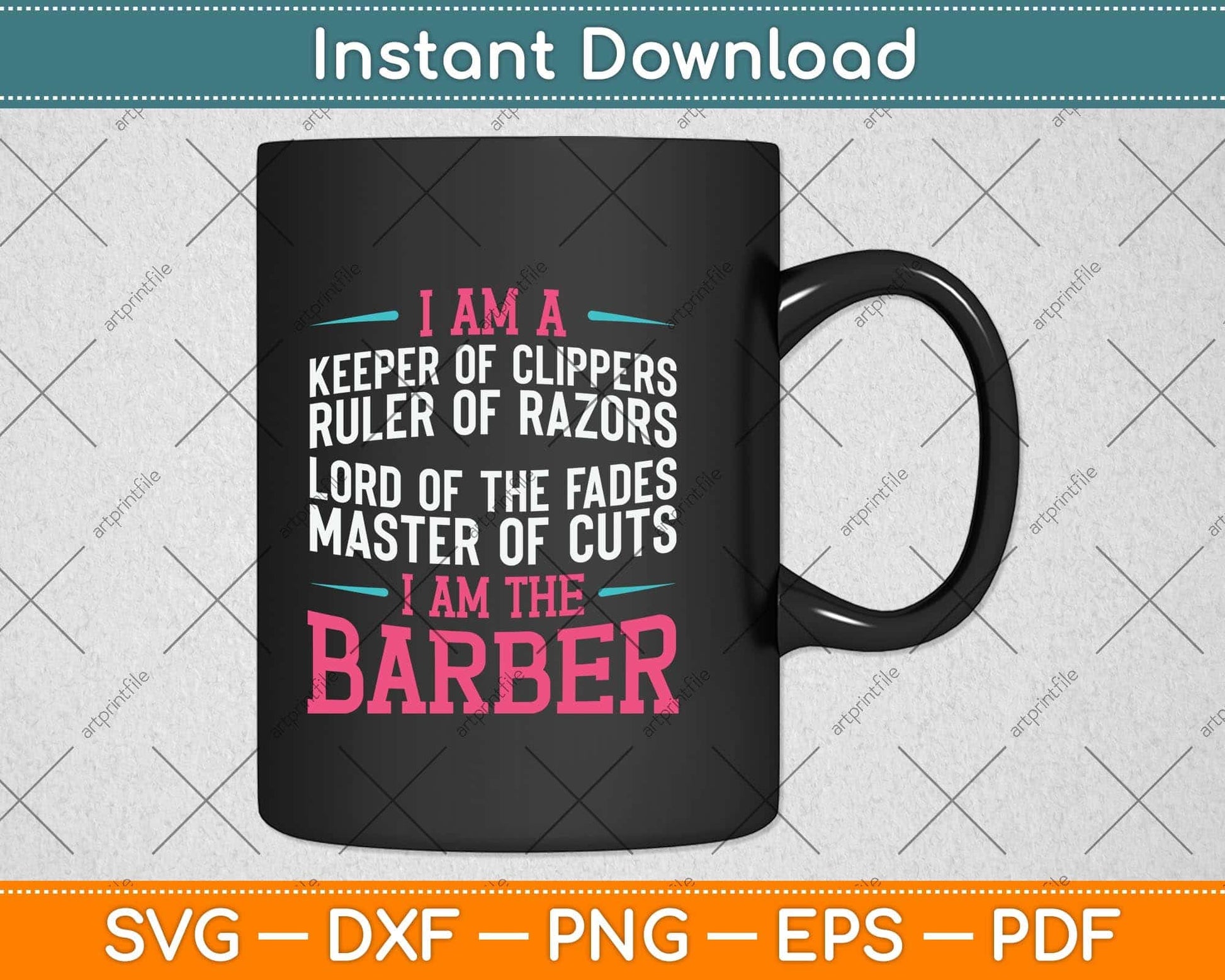 I'm The Barber Hairstylist Hairdresser Haircut Hair Stylist Svg Png Dxf Digital Cutting File