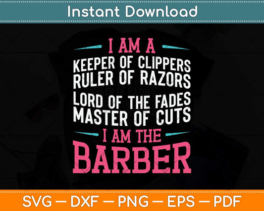I'm The Barber Hairstylist Hairdresser Haircut Hair Stylist Svg Png Dxf Digital Cutting File