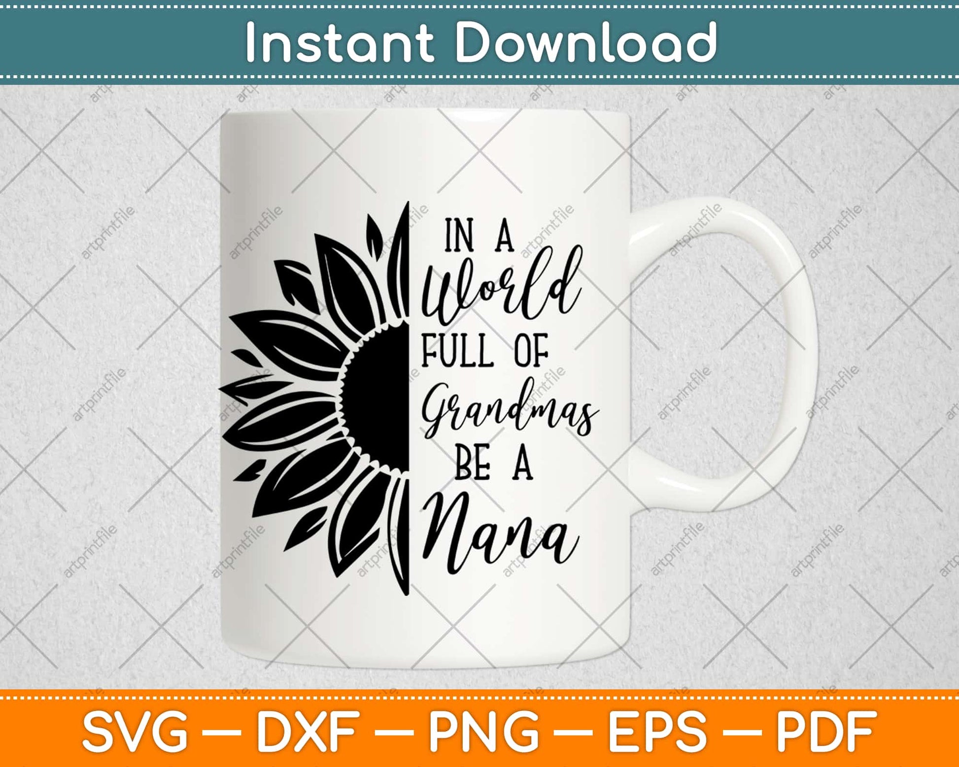 In a world full of grandmas be NaNa Sunflower Svg Design Cricut Cutting Files