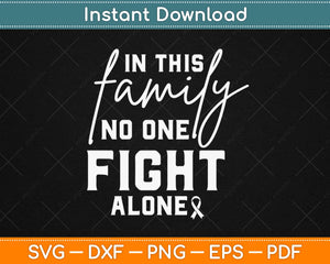 In This Family No Ones Fight Alone Breast Cancer Awareness Svg Design Cut File