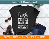 Irish Kisses And Shamrock Wishes Svg Design Cricut Printable Cutting Files