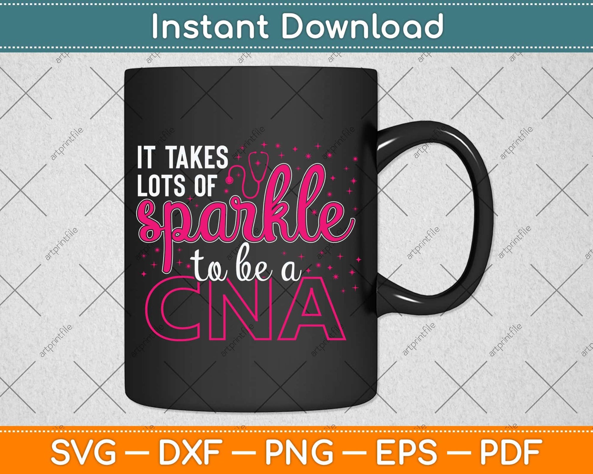 It Takes Lots Of Sparkle To Be CNA Nursing CNA Nurse Svg Png Dxf Digital Cutting File