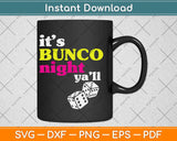It’s Bunco Night Y'all Dice Svg Png Dxf Digital Cutting File