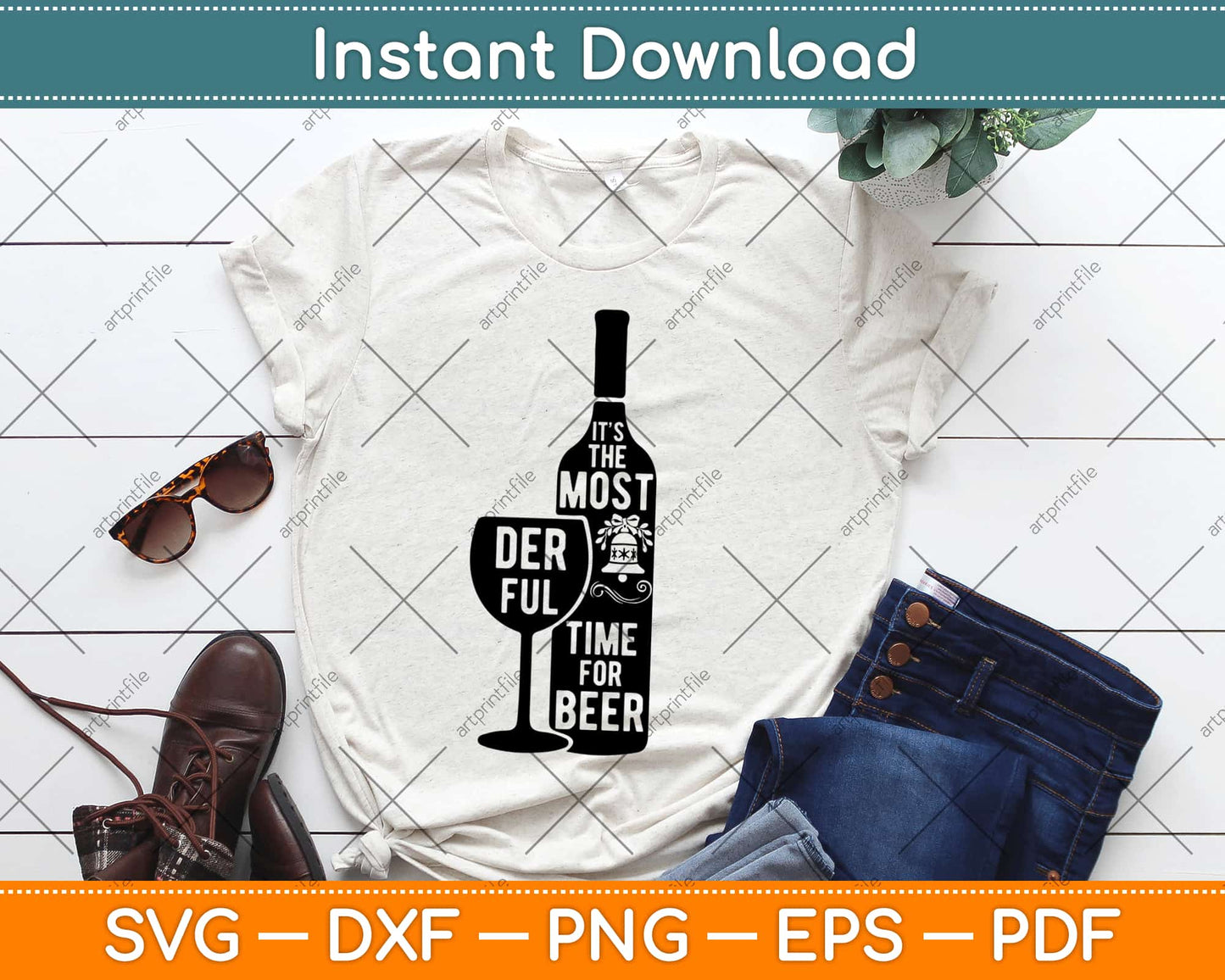 It’s The Most Deer Full Time For Beer Svg Design Cricut Printable Cutting Files