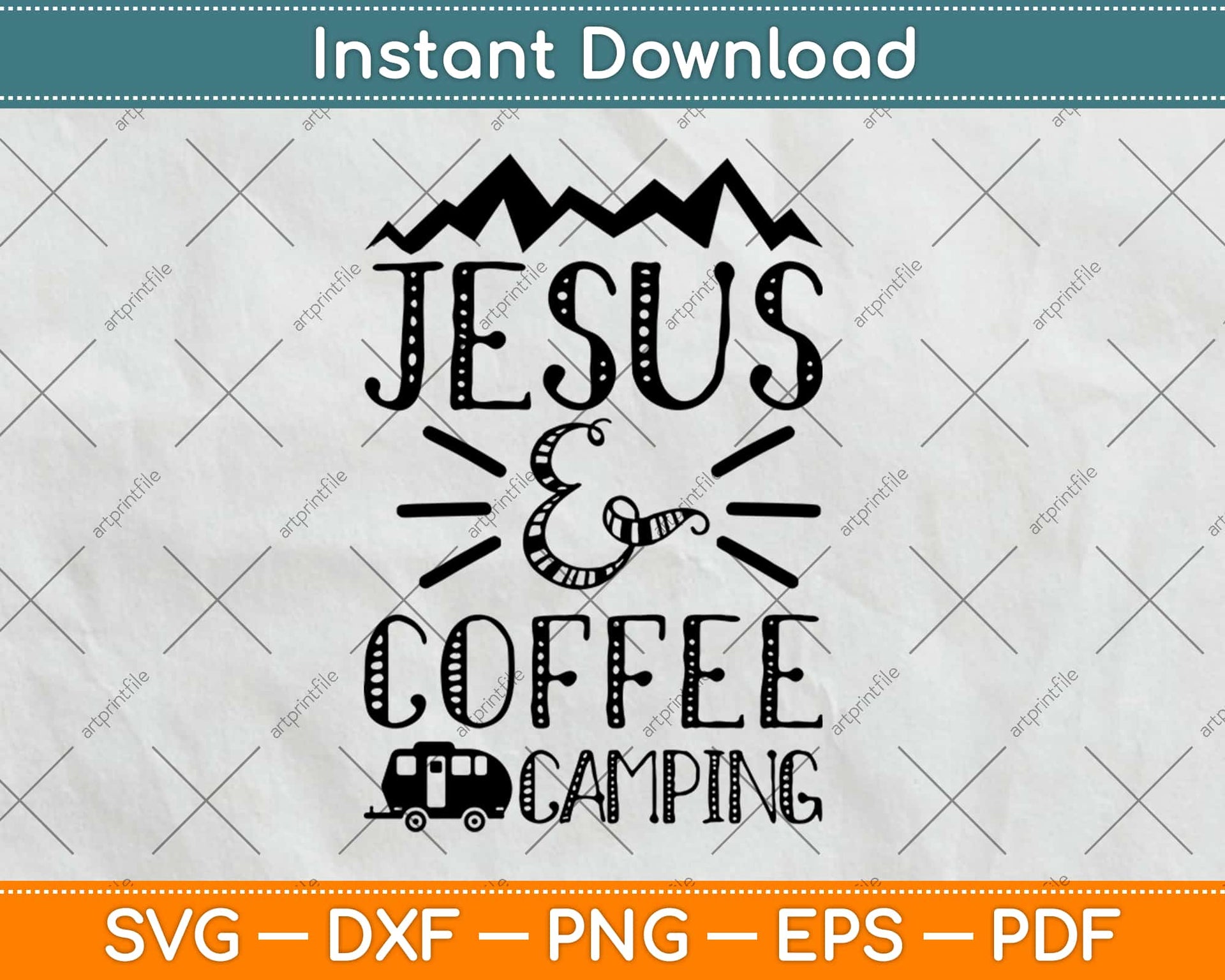 Jesus Coffee and Camping Funny Outdoor Nature Lovers Svg Png Design Craft  Cut File – artprintfile